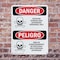 Signmission Pesticide Storage Area Personnel Only Danger Sign, Plastic, 7in W x 10in L, 2PK OS-2PACK-DS-P-710-VS-2036 - alternate 5